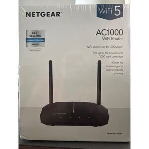 Netgear AC1000 WiFi Router Dual Band R6080 1000Mbps 1000 sq ft Coverage NEW